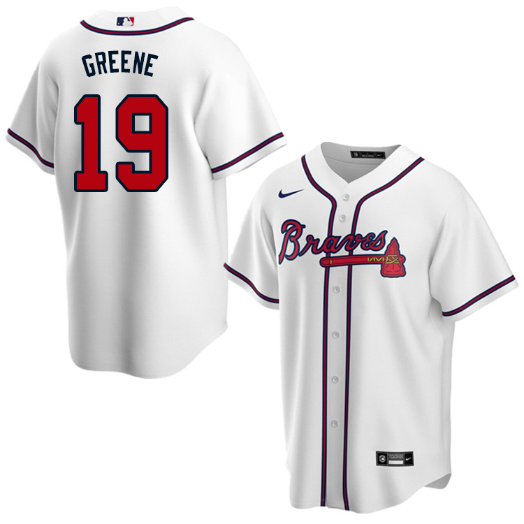 Nike Men #19 Shane Greene Atlanta Braves Baseball Jerseys Sale-White